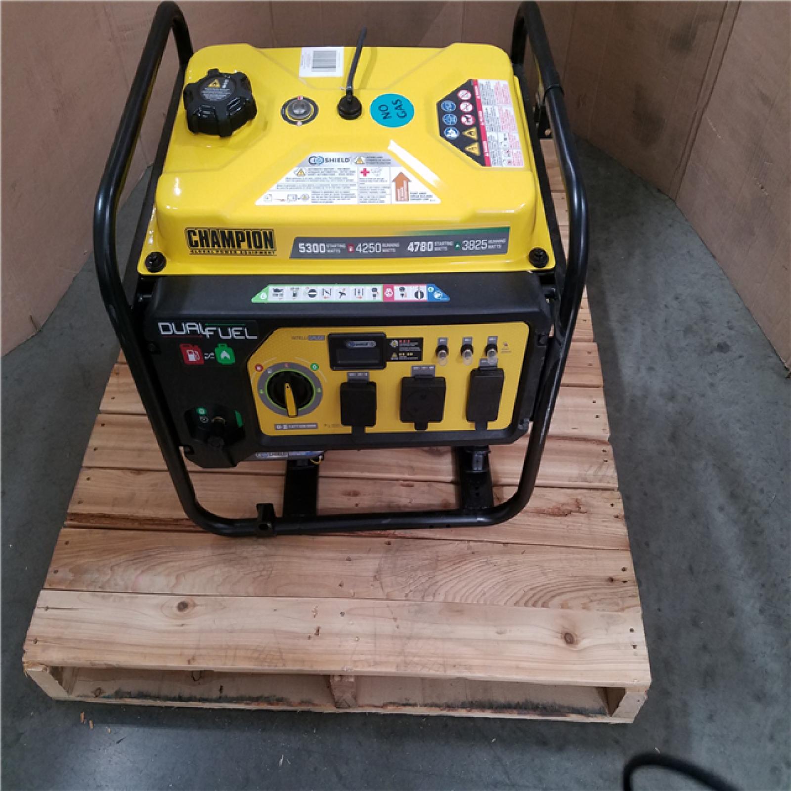 CALIFORNIA AS-IS CHAMPION DUAL FUEL PORTABLE GENERATOR