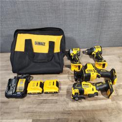 HOUSTON LOCATION - AS-IS DeWalt 20V MAX ATOMIC Cordless Brushless 4 Tool Combo Kit