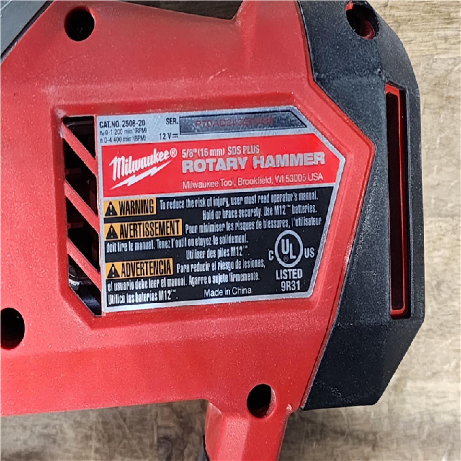 HOUSTON LOCATION - AS-IS M12 FUEL 12V Lithium-Ion Brushless Cordless 5/8 in. SDS-Plus Rotary Hammer Drill (Tool-Only)