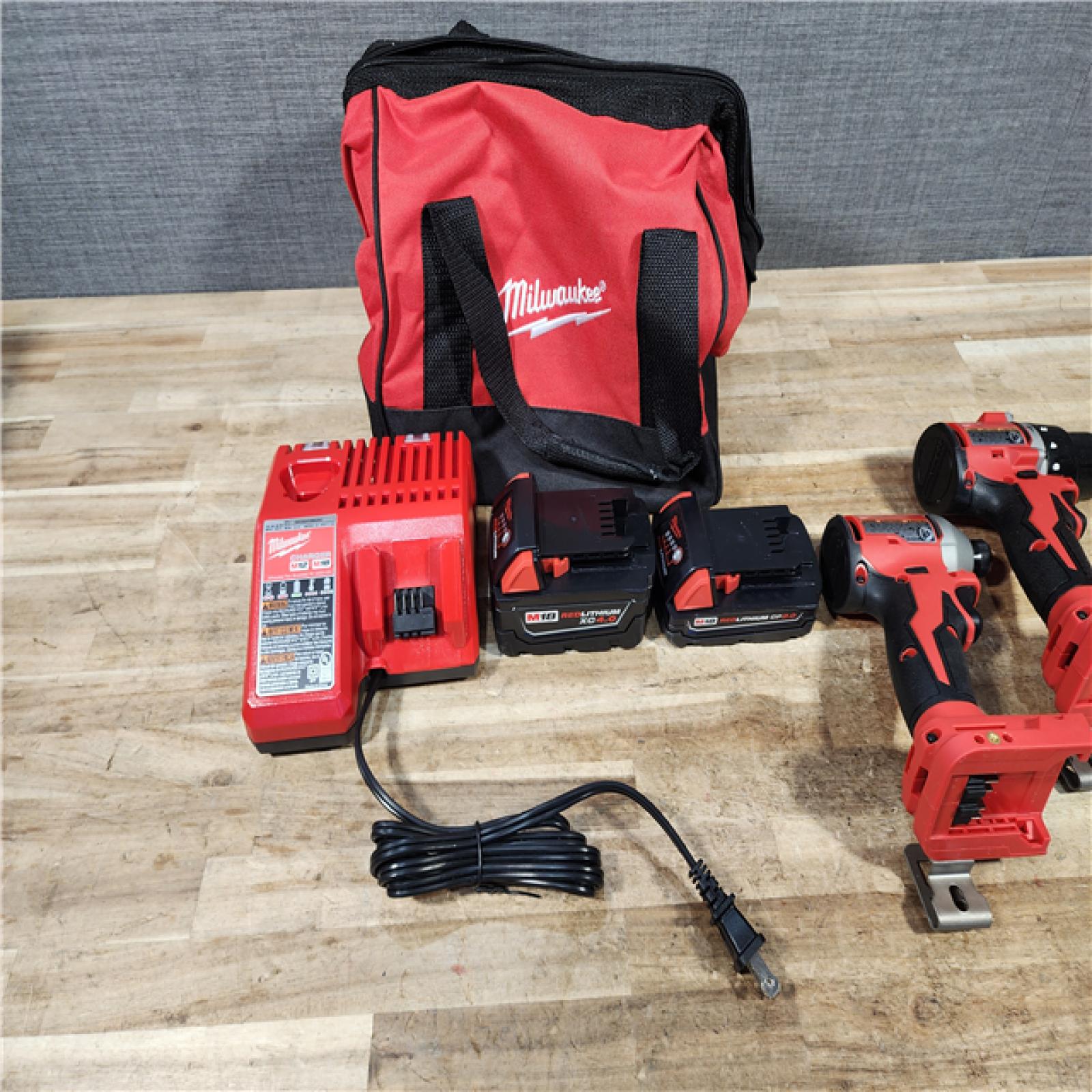 HOUSTON LOCATION - AS - IS Milwaukee 18-Volt Lithium-Ion Brushless Cordless Compact Hammer Drill/Impact Combo Kit