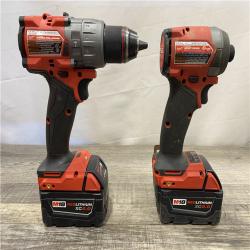 AS-IS Milwaukee FUEL 18V Lithium-Ion Brushless Cordless Hammer Drill and Impact Driver Combo Kit