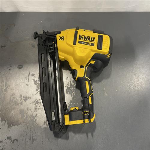 AS-IS- DEWALT 20V MAX XR Lithium-Ion Electric Cordless 16-Gauge Angled Finishing Nailer (Tool Only)