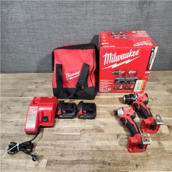 HOUSTON LOCATION - AS-IS Milwaukee 18V Lithium-Ion Brushless Cordless Compact Drill/Impact Combo Kit