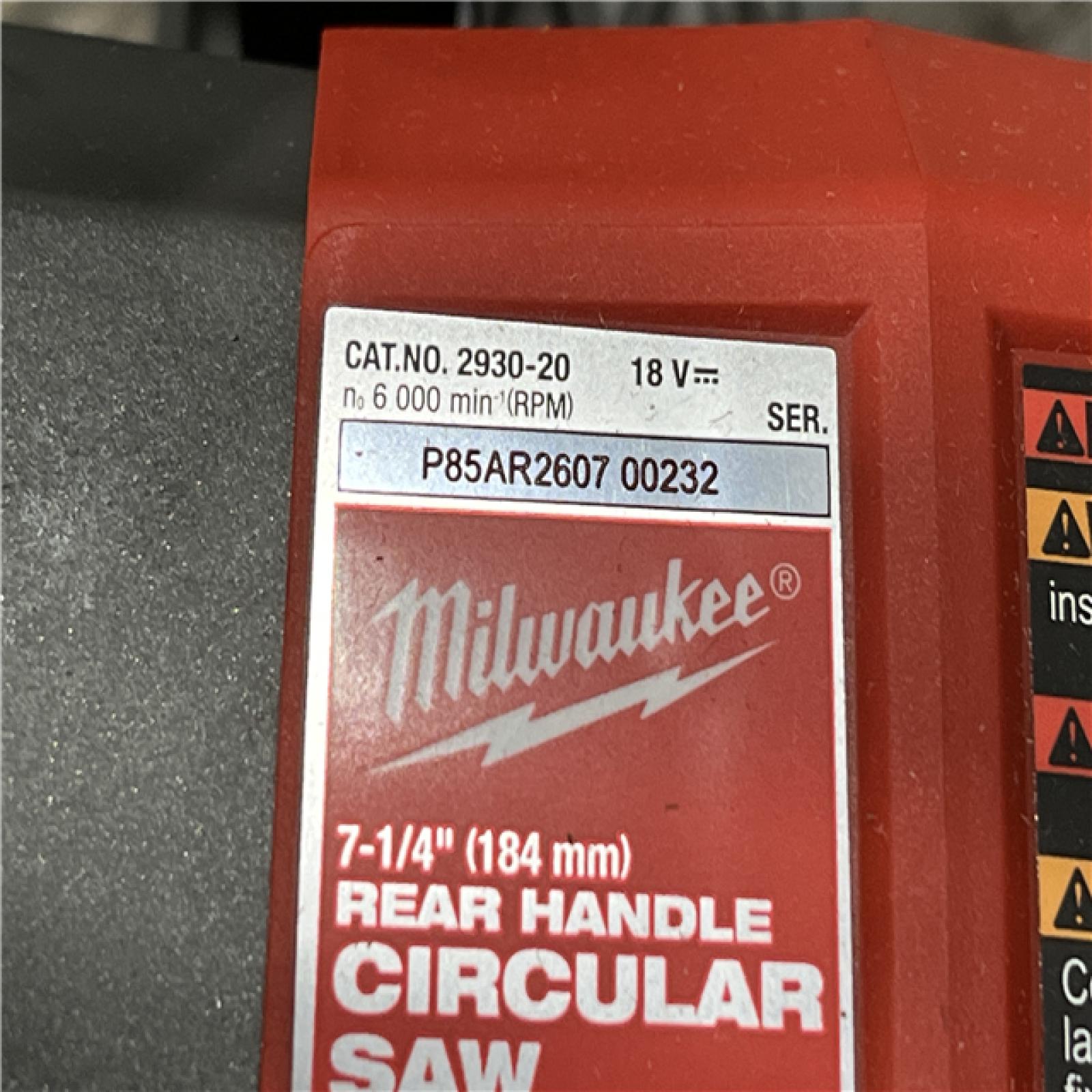 AS-IS Milwaukee FUEL 18V Lithium-Ion Cordless 7-1/4 in. Rear Handle Circular Saw (Tool-Only)