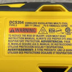 AS-IS DEWALT ATOMIC 20V MAX Cordless Brushless Oscillating Multi Tool Kit