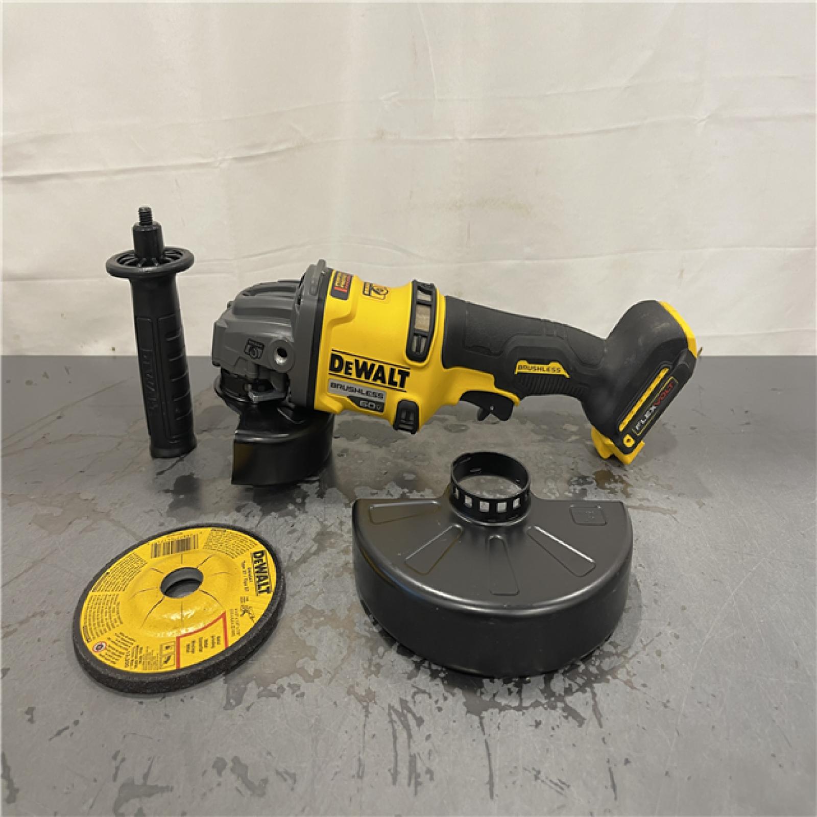 AS-IS- DEWALT 60V MAX Cordless Brushless 4.5 in. to 6 in. Small Angle Grinder with Kickback Brake (Tool Only)