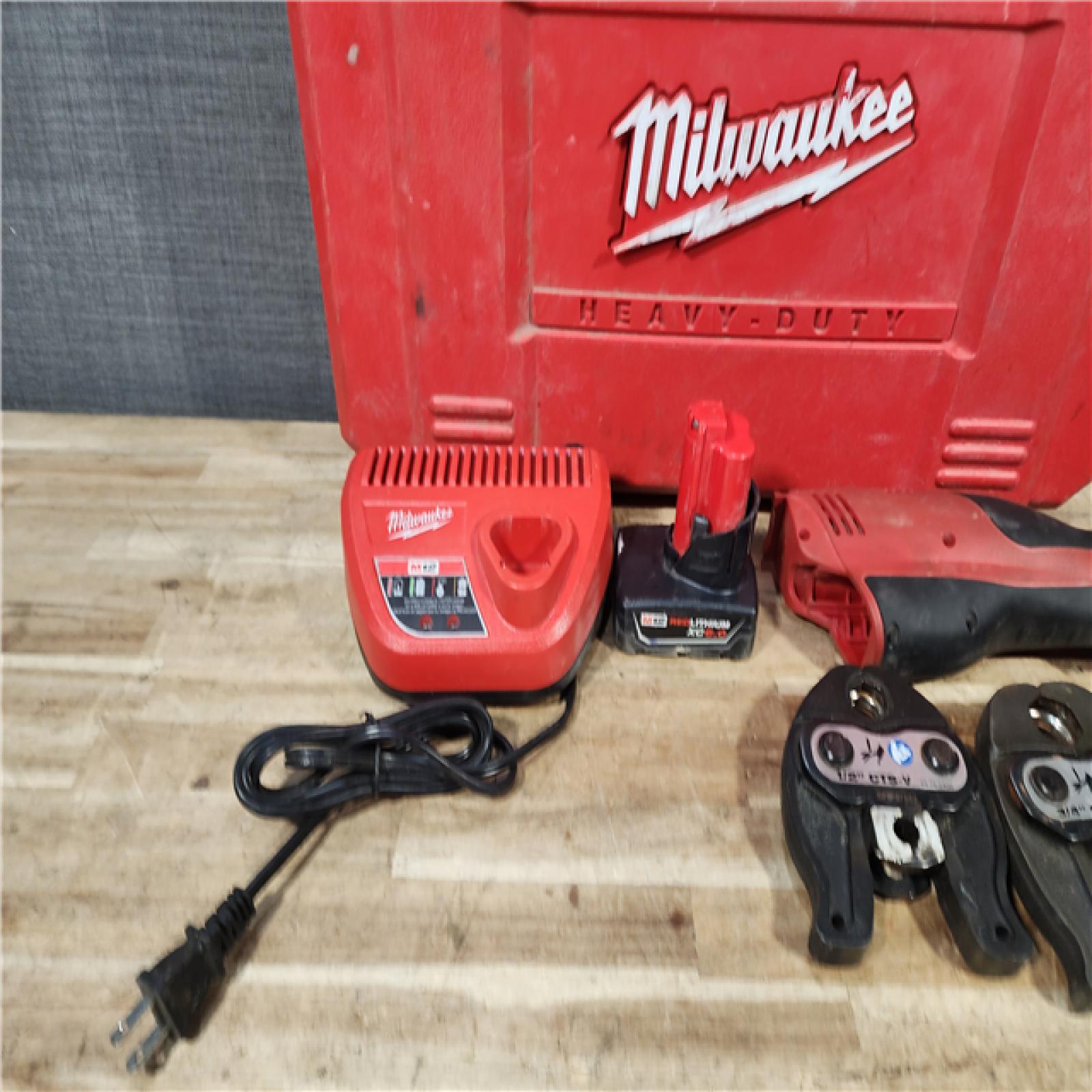 HOUSTON LOCATION - AS - IS Milwaukee 12-Volt Lithium-Ion Force Logic Cordless Press Tool Kit