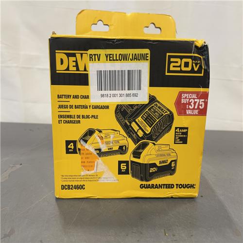 New! - DEWALT 20V MAX Lithium-Ion 6.0Ah and 4.0Ah Battery and Charger Starter Kit