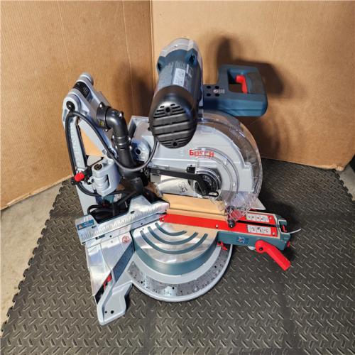 HOUSTON LOCATION - AS-IS Bosch 15 Amps 12 in. Corded Dual-Bevel Glide Miter Saw Tool Only
