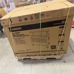 DALLAS LOCATION - Husky 52 in. W x 25 in. D Heavy Duty 9-Drawer Mobile Workbench Cabinet with Adjustable-Height Hardwood Top in Matte Black