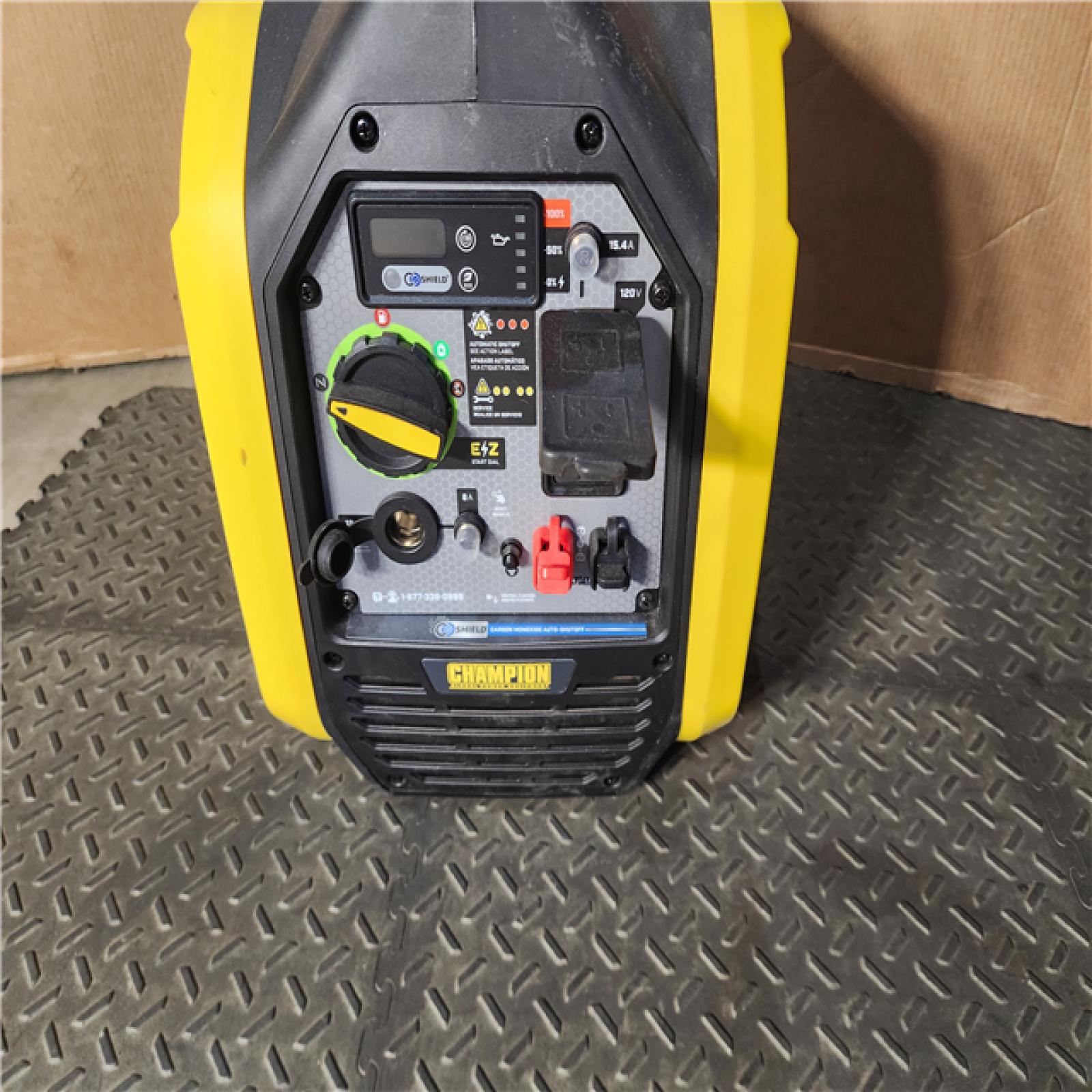 HOUSTON LOCATION - AS-IS CHAMPION 2500/1850-Watt Recoil Start Gasoline/Propane Powered Dual Fuel Inverter Generator with Quiet Technology and CO Shield