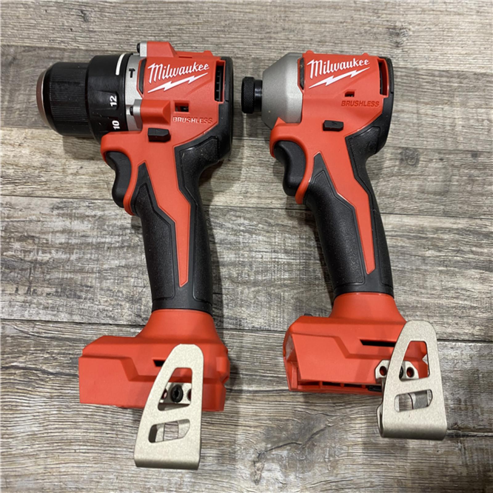 AS-IS Milwaukee 18-Volt Lithium-Ion Brushless Cordless Compact Hammer Drill/Impact Combo Kit
