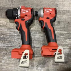 AS-IS Milwaukee 18-Volt Lithium-Ion Brushless Cordless Compact Hammer Drill/Impact Combo Kit