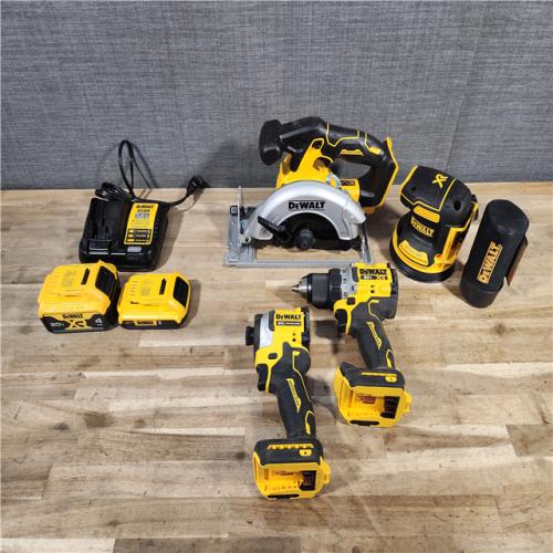 HOUSTON LOCATION - AS-IS DEWALT 4 TOOL COMBO KIT W/ (2) BATTERY & CHARGER
