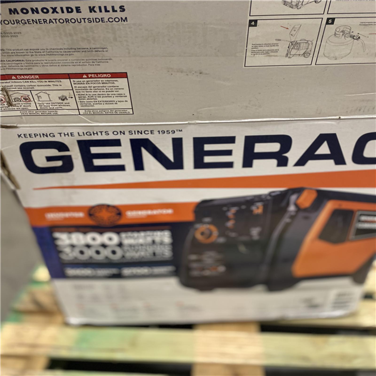 Dallas Location - As-Is Generac iQ3800 Dual Fuel 3000W/3800W Portable