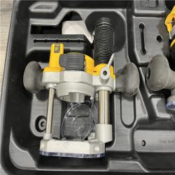 AS-IS DEWALT 2-1/4 HP Electronic Variable Speed Fixed Base and Plunge Router Combo Kit