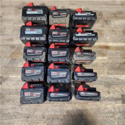 HOUSTON LOCATION - AS-IS MILWAUKEE BATTERY PACK QTY - 15