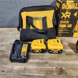 HOUSTON LOCATION - AS-IS DEWALT 20V MAX XR Hammer Drill and ATOMIC Impact Driver 2 Tool Cordless Combo Kit with (2) 4.0Ah Batteries, Charger, and Bag