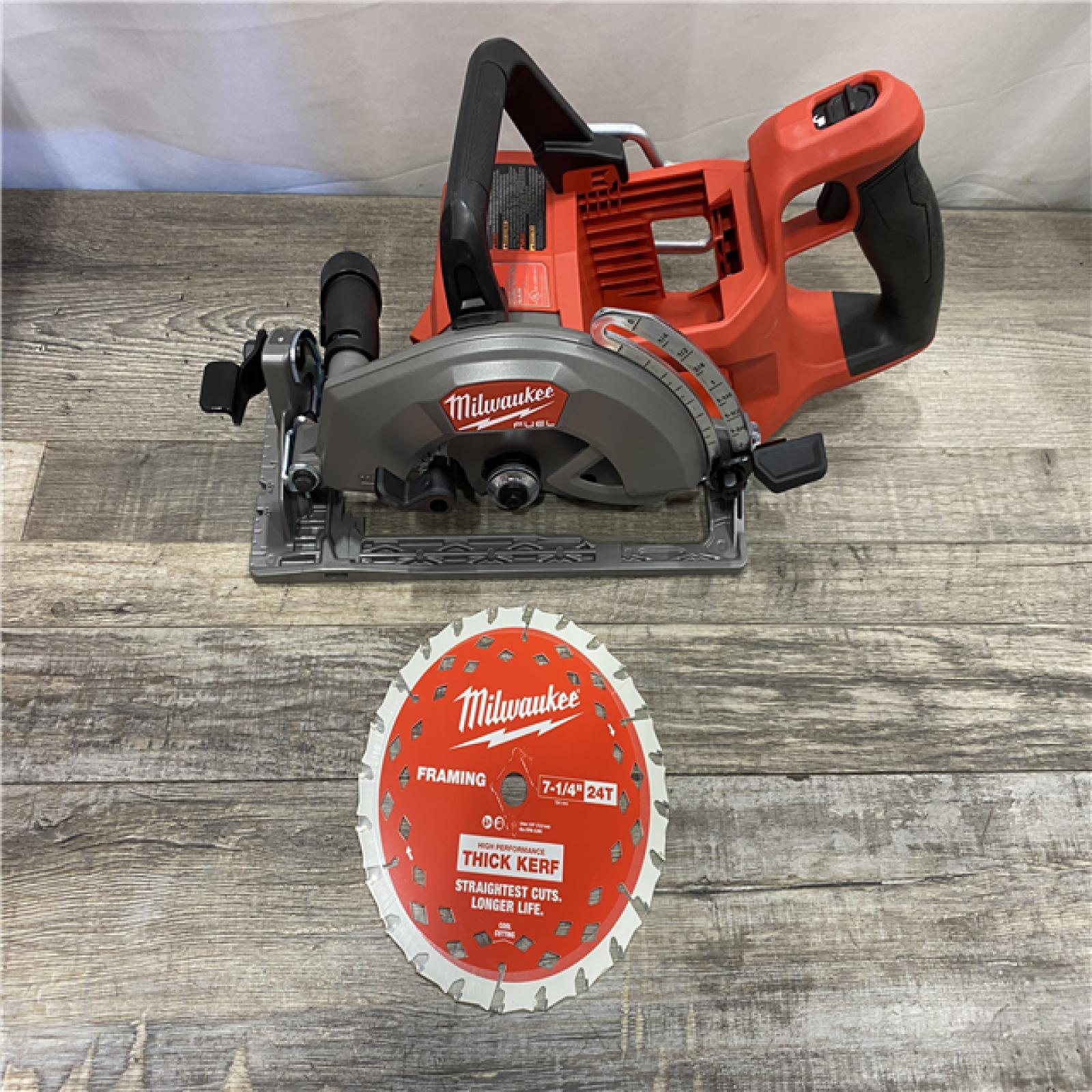 AS-IS Milwaukee FUEL 18V Lithium-Ion Cordless 7-1/4 in. Rear Handle Circular Saw (Tool-Only)