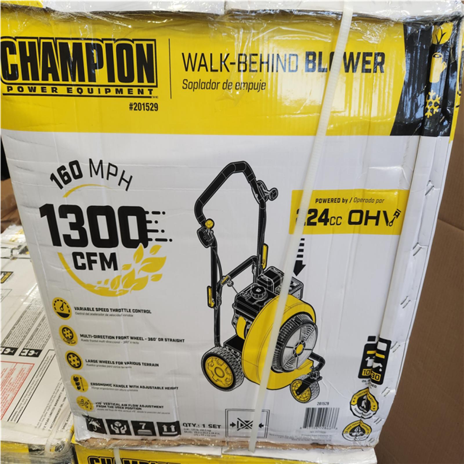 Phoenix NEW Champion Power Equipment 160 mph 224cc 1300 CFM Walk-Behind Gas Leaf Blower