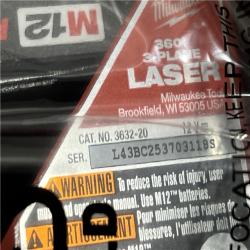 LIKE NEW - Milwaukee 12-Volt Lithium-Ion Cordless Green 250 ft. 3-Plane Laser Level Kit