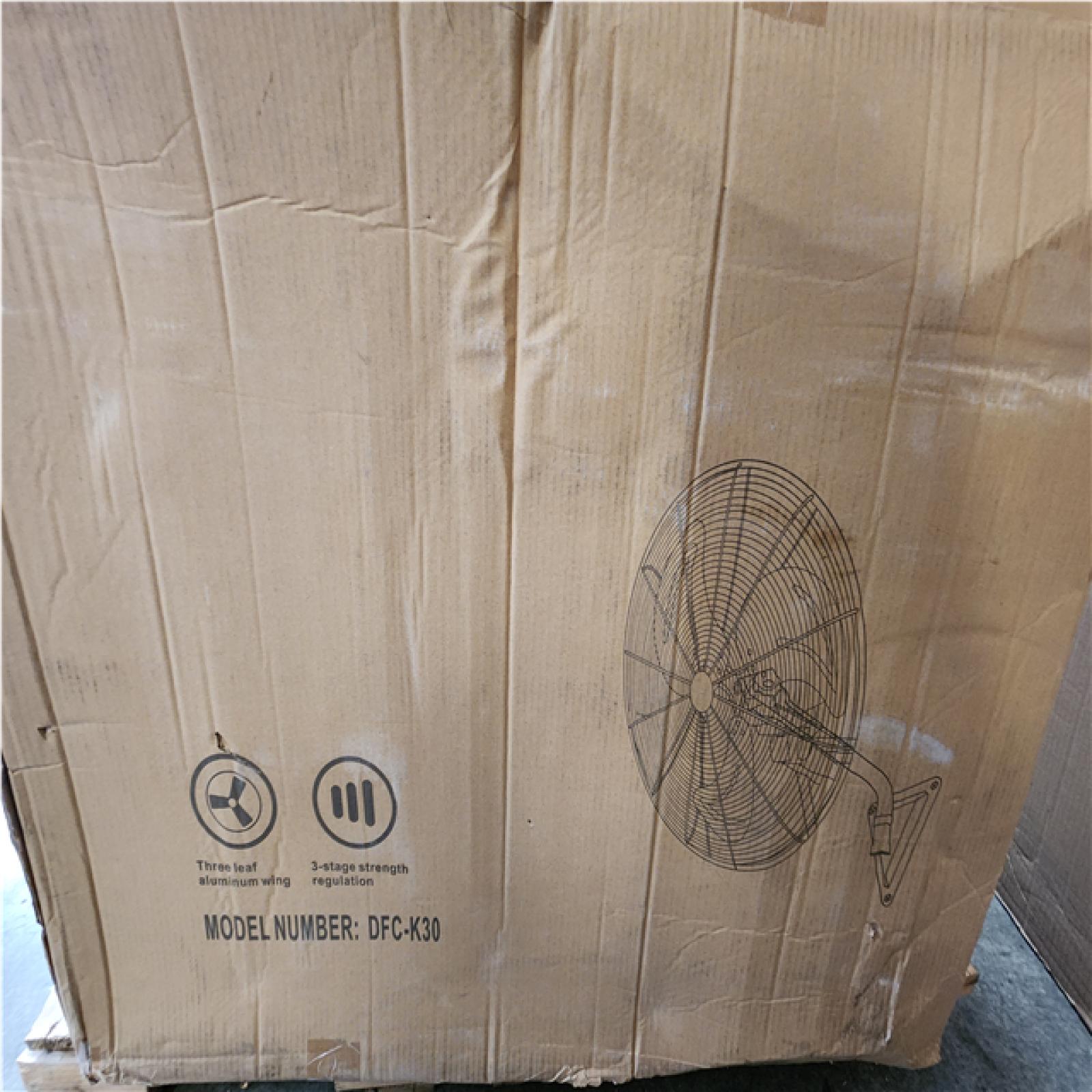 Phoenix NEW Industrial Wall Fan Black Model # DFC-K30 Pallet of 8