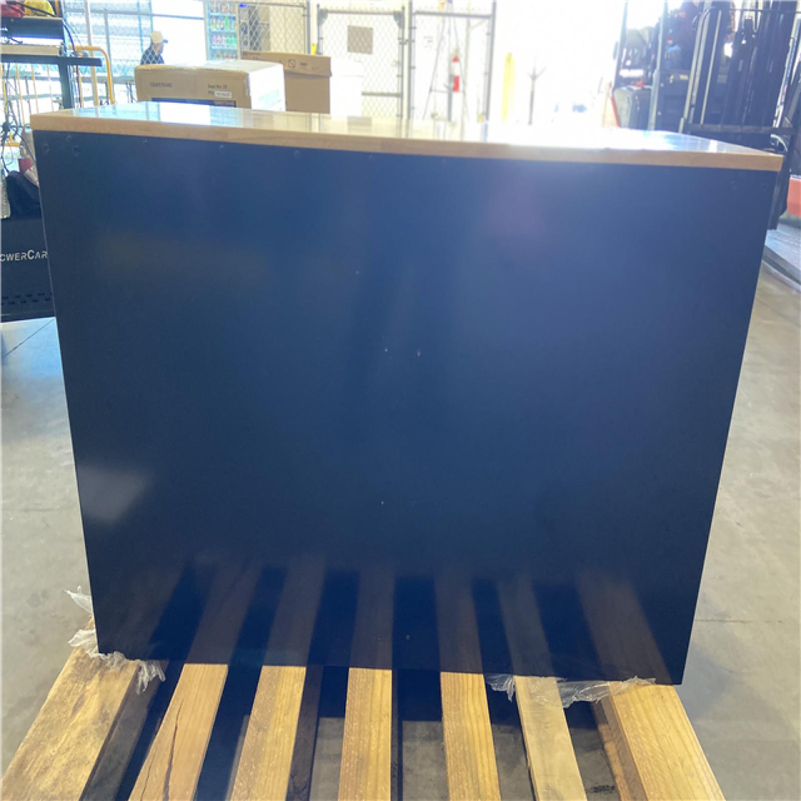 DALLAS LOCATION - Husky Tool Storage 46 in. W x 18 in. D 9-Drawer Mobile Workbench Cabinet in Gloss Black