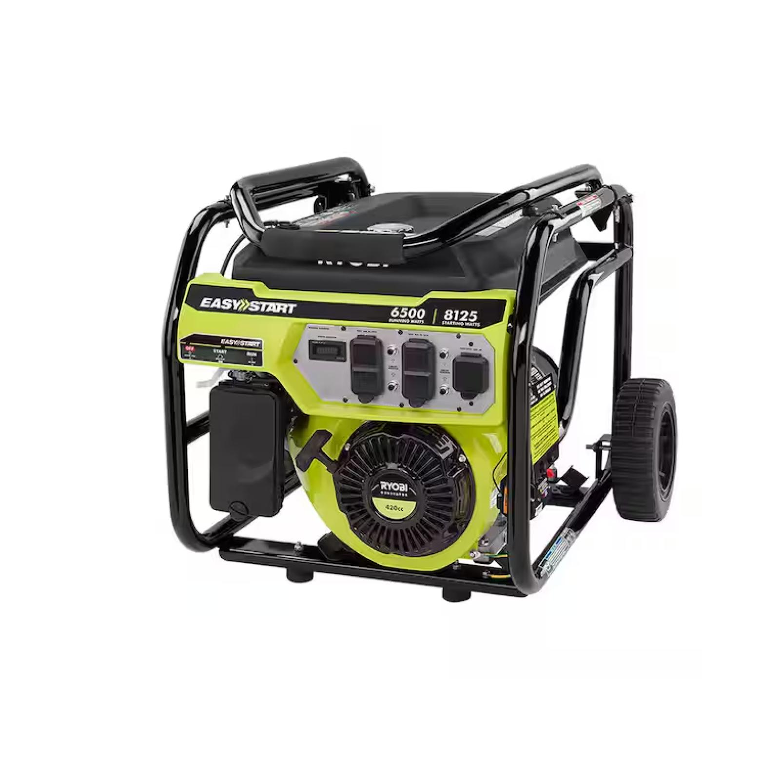 DALLAS LOCATION - RYOBI 8125-Watt Gasoline Powered Portable Generator with CO Detect Shutdown Sensor