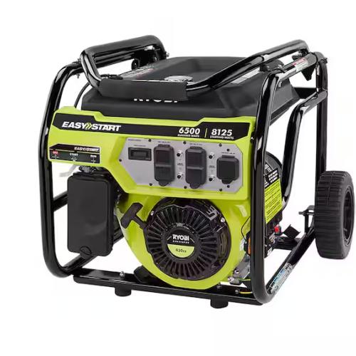 DALLAS LOCATION - RYOBI 8125-Watt Gasoline Powered Portable Generator with CO Detect Shutdown Sensor