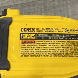 AS-IS DEWALT 20-Volt 21° Cordless Framing Nailer Kit