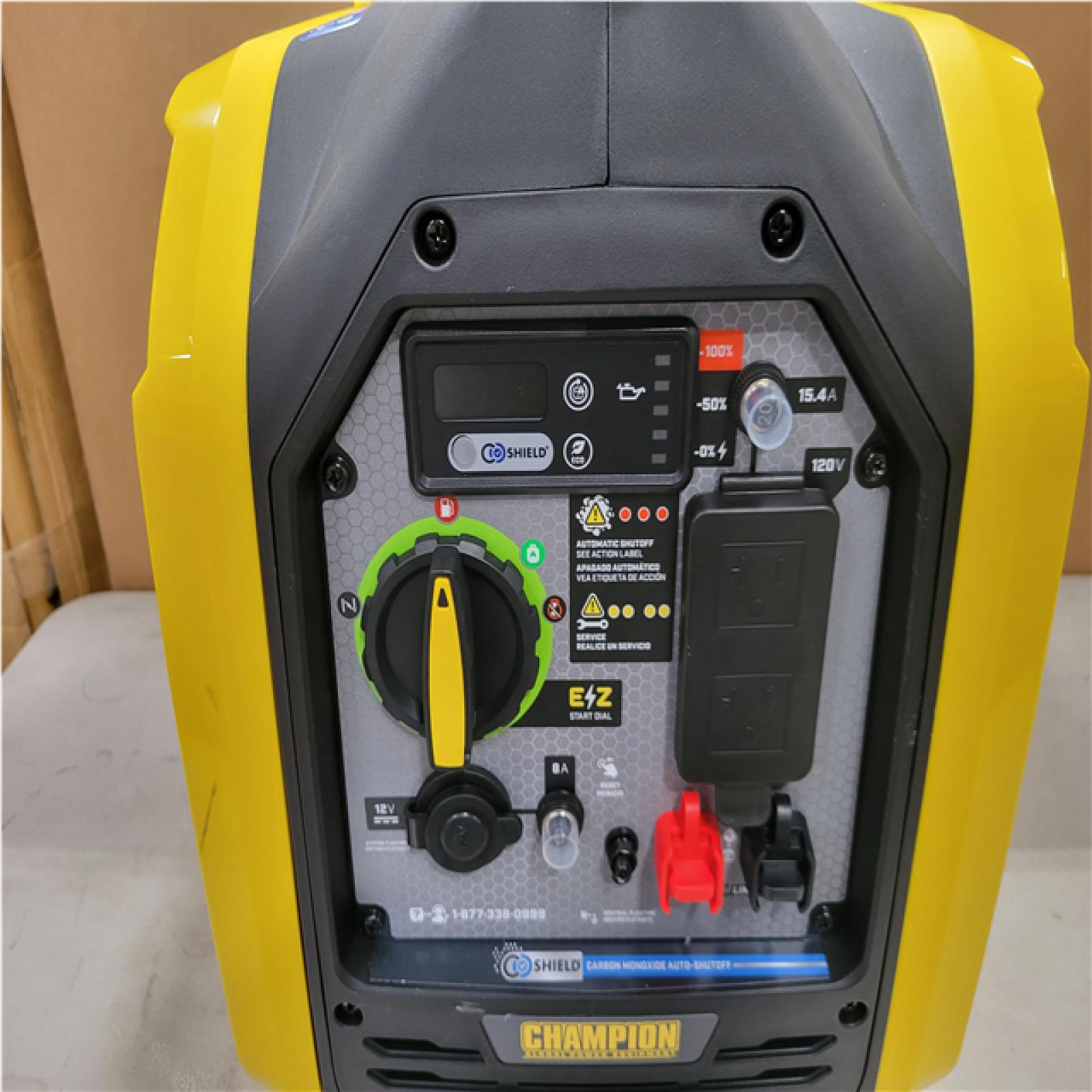 CALIFORNIA AS-IS CHAMPION 2500/1850-Watt Recoil Start Gasoline/Propane Powered Dual Fuel Inverter Generator with Quiet Technology and CO Shield