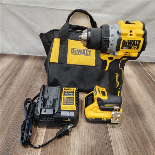 AS-IS- DeWalt 20V XR Lithium-Ion Cordless Brushless 1/2 in. Drill/Driver Kit with (1) 4.0 Ah Batteries and Charger