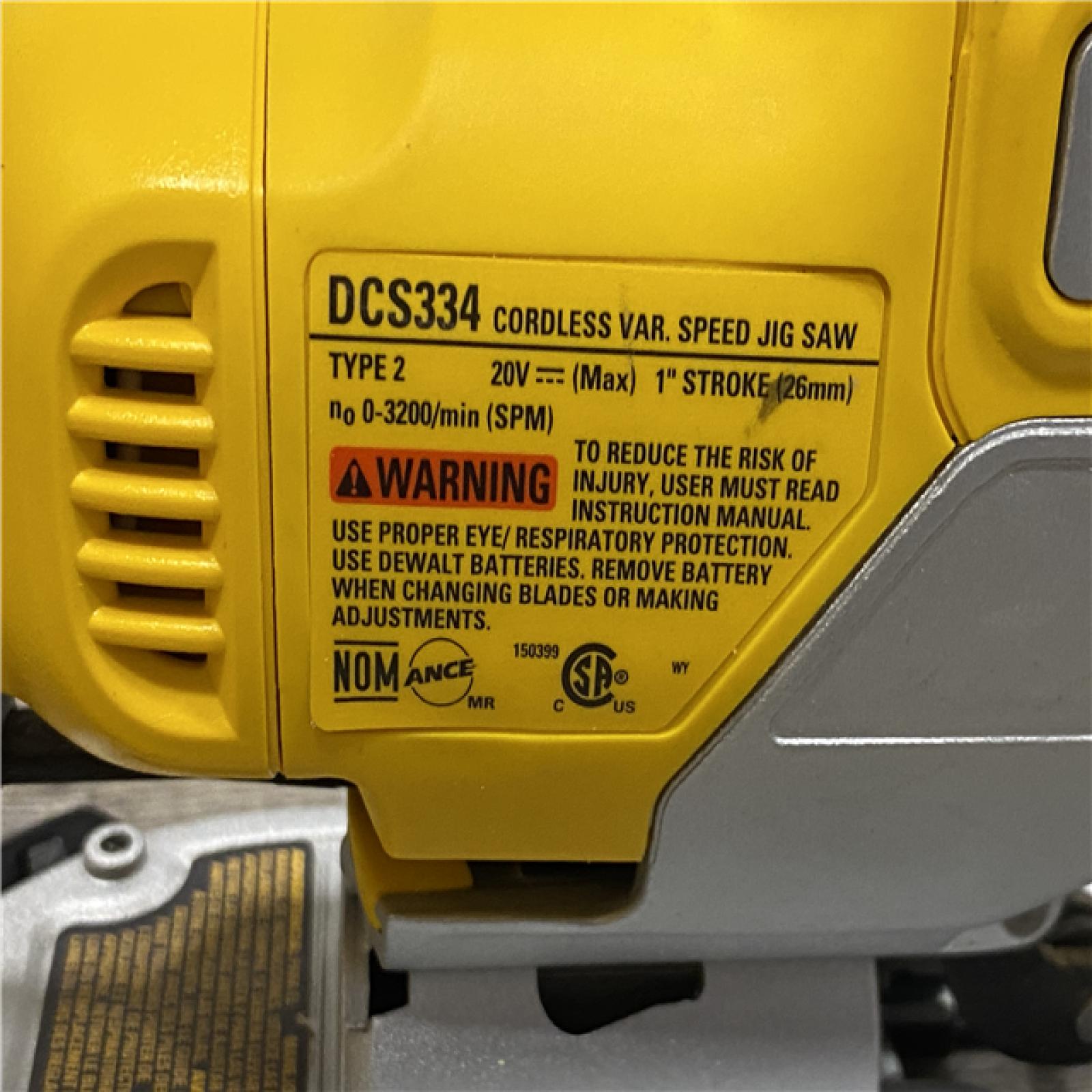 AS-IS DEWALT 20V MAX XR Cordless Brushless Jigsaw (Tool Only)