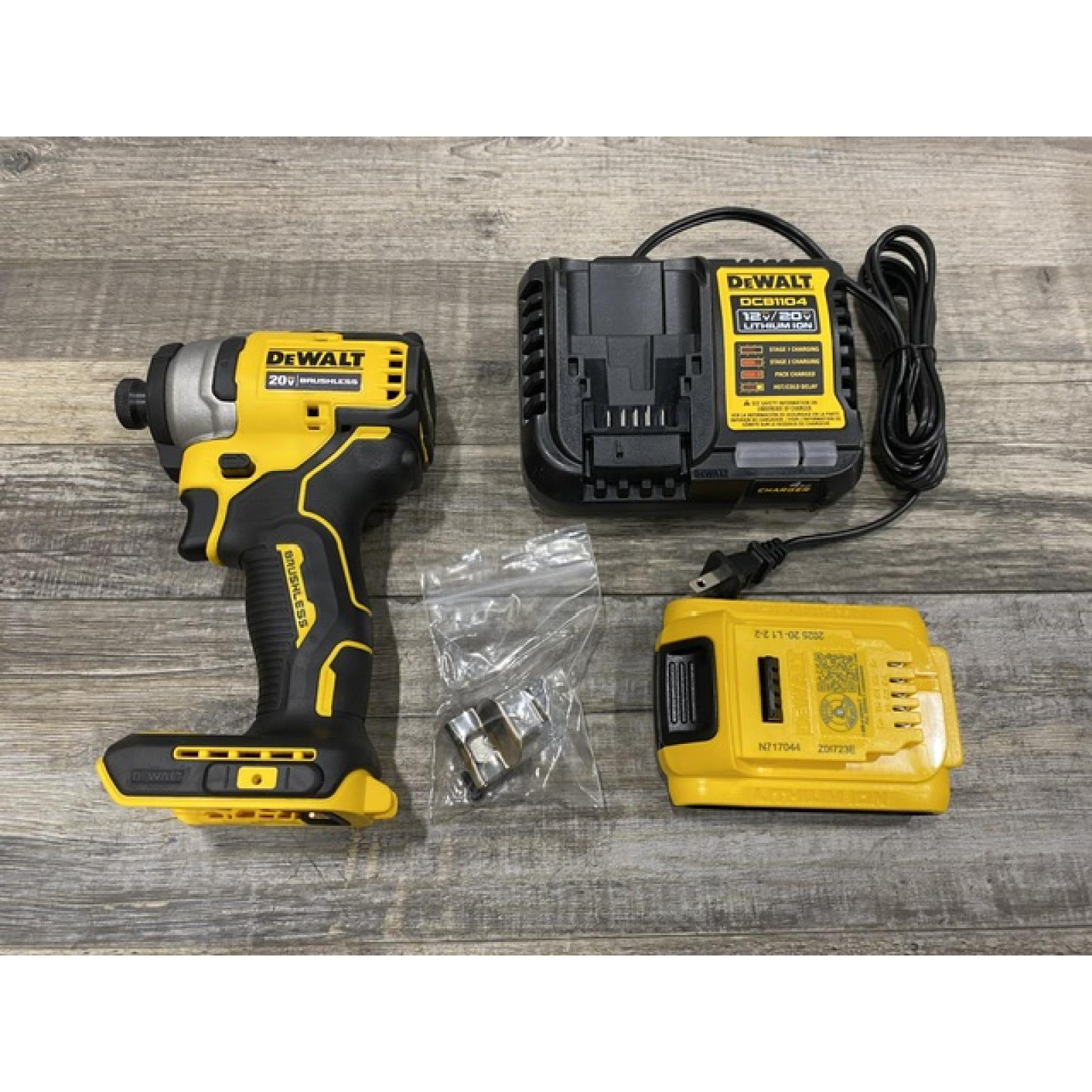 AS-IS DEWALT Atomic 20V Max Lithium-Ion Brushless Cordless Compact 1/4 in. Impact Driver Kit