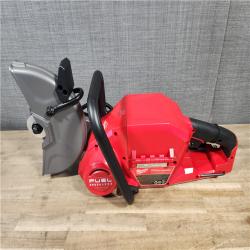 HOUSTON LOCATION - AS-IS (APPEARS LIKE NEW) Milwaukee M18 FUEL ONE-KEY 18-Volt Lithium-Ion Brushless Cordless 9 in. Cut Off Saw Kit W/ (2) 12.0Ah Batteries & Rapid Charger