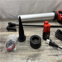 AS-IS Milwaukee 12V Lithium-ion Cordless 20 oz. Aluminum Barrel Adhesive and Caulk Gun Kit
