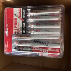 NEW! - Milwaukee SAWZALL Metal Cutting Bi-Metal Reciprocating Blade Set W/ 9 in. 8 TPI NITRUS TORCH Blade (17 Piece) - 11 UNITS