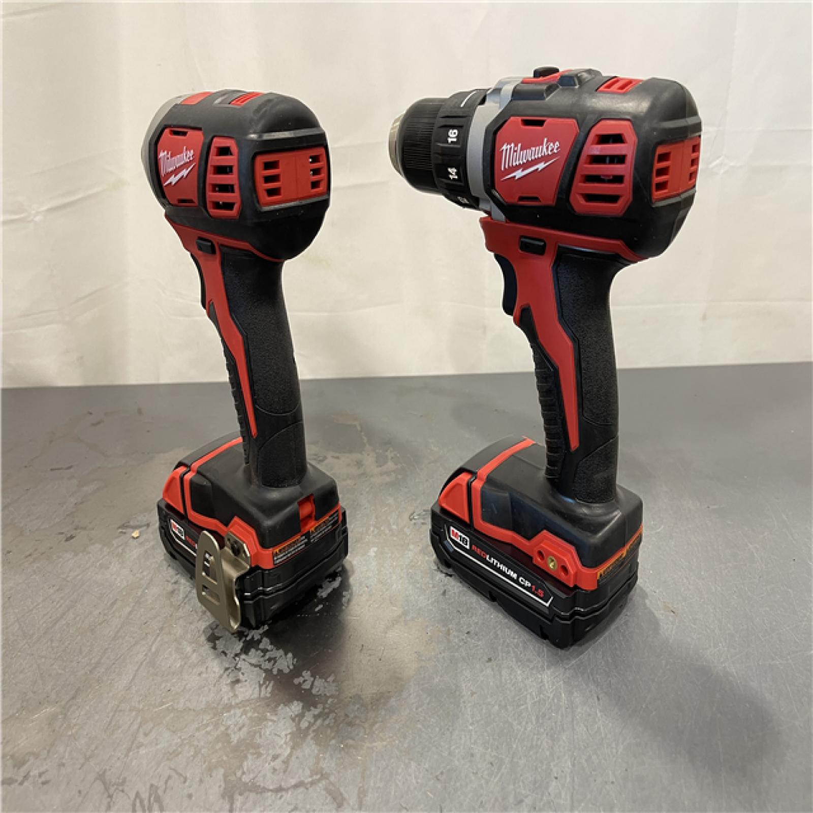 AS-IS - Milwaukee M18 18V Lithium-Ion Cordless Drill Driver/Impact Driver Combo Kit (2-Tool)