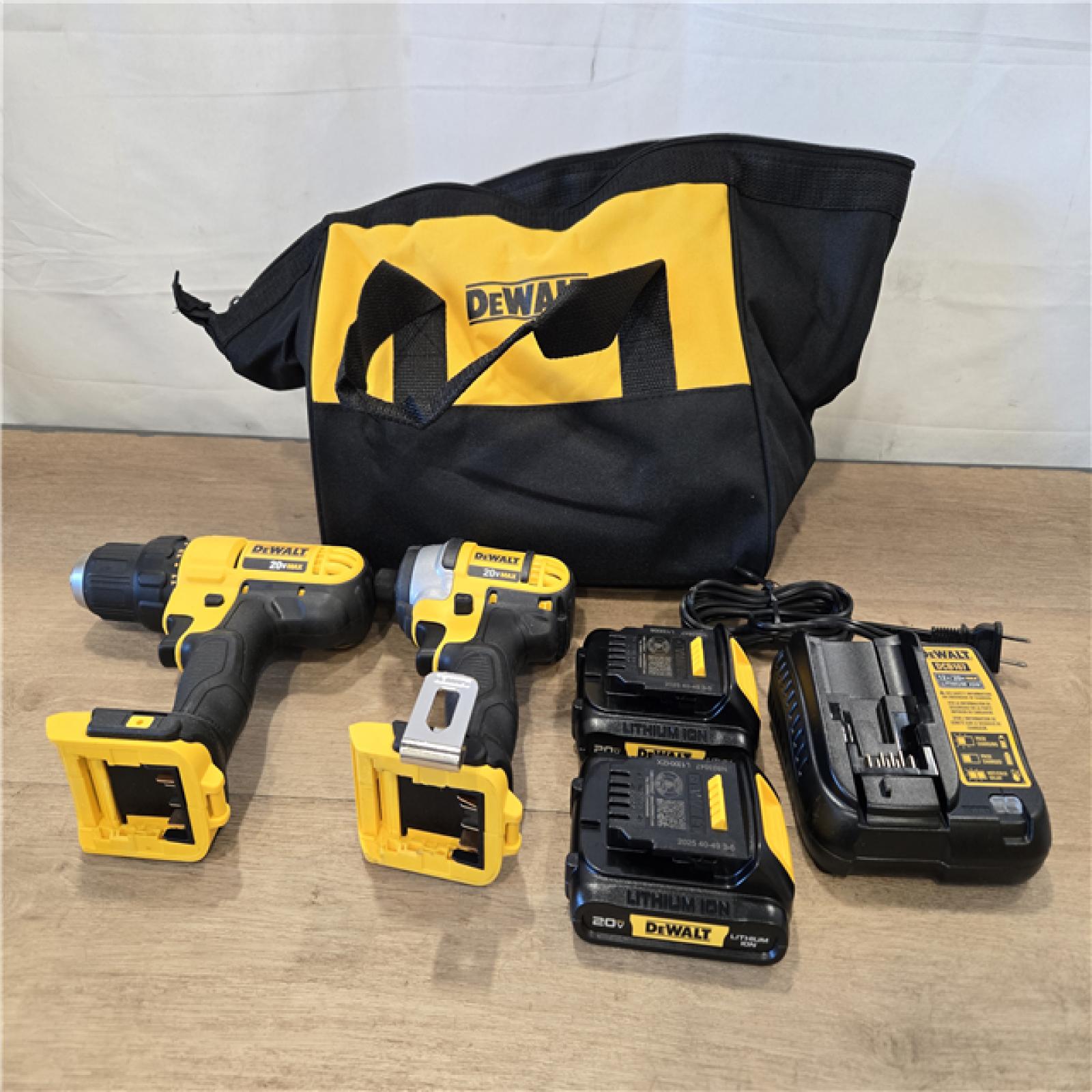 AS-IS DEWALT 20V MAX Cordless Drill/Impact 2 Tool Combo Kit