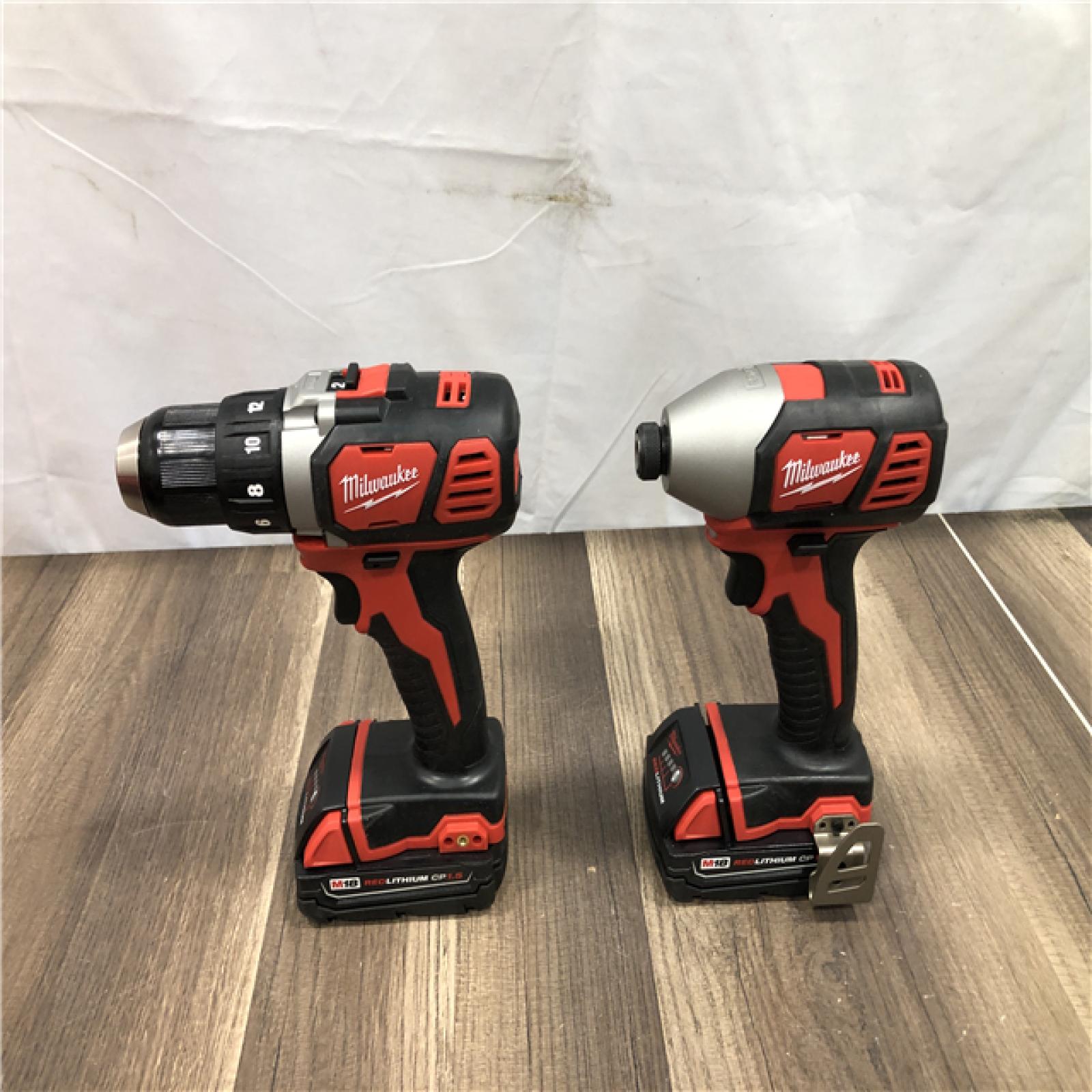 AS-IS Milwaukee 18V Lithium-Ion Cordless Drill Driver/Impact Driver Combo Kit