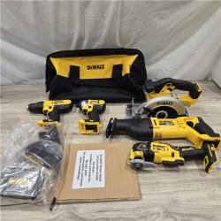 AS-IS DEWALT  20V MAX Lithium-Ion Cordless 5-Tool Combo Kit