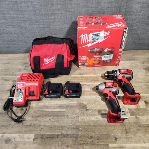 HOUSTON LOCATION - AS-IS Milwaukee 18V Cordless Brushed 2-Tool Drill/Driver and Impact Driver Kit