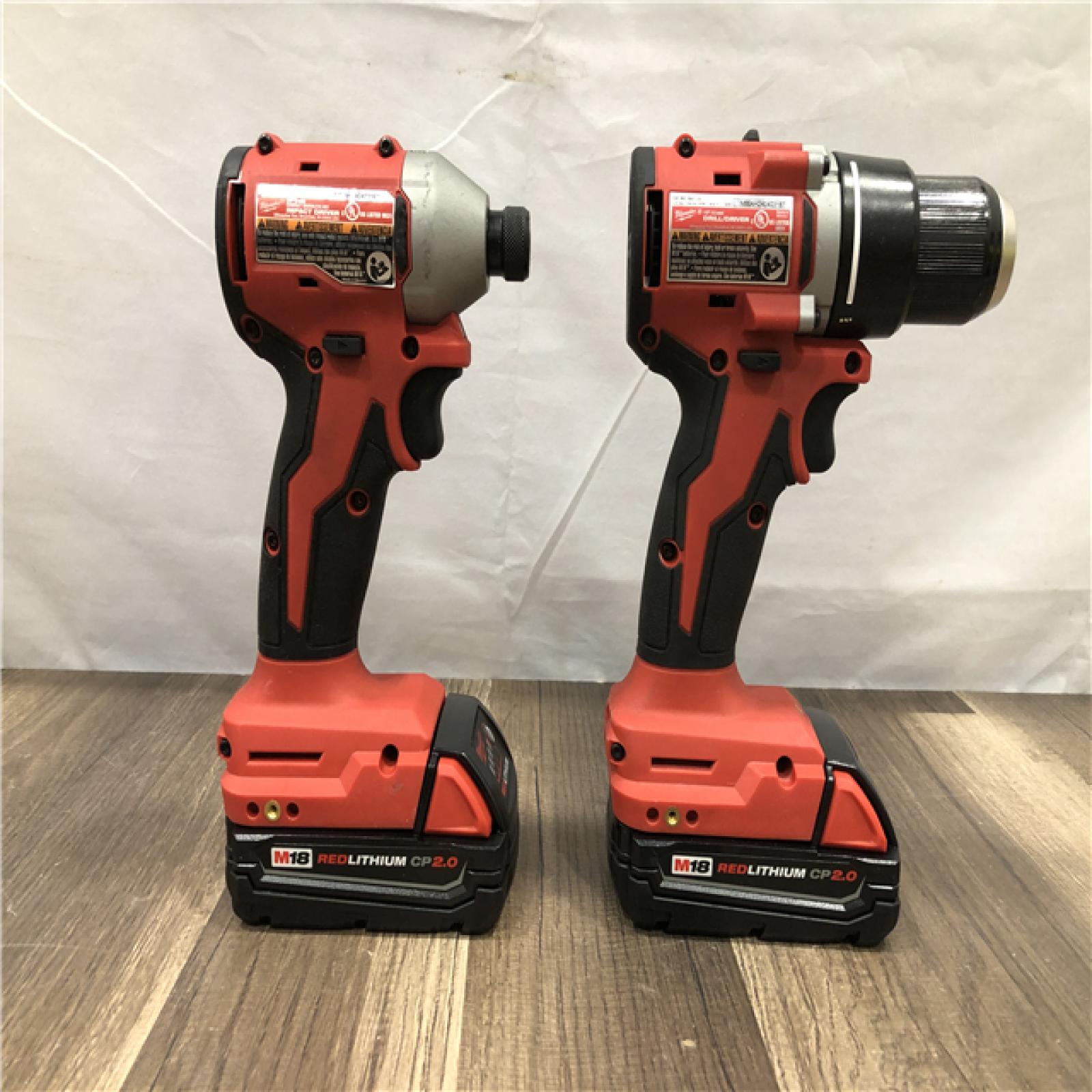 AS-IS Milwaukee 18V Lithium-Ion Brushless Cordless Compact Drill/Impact Combo Kit