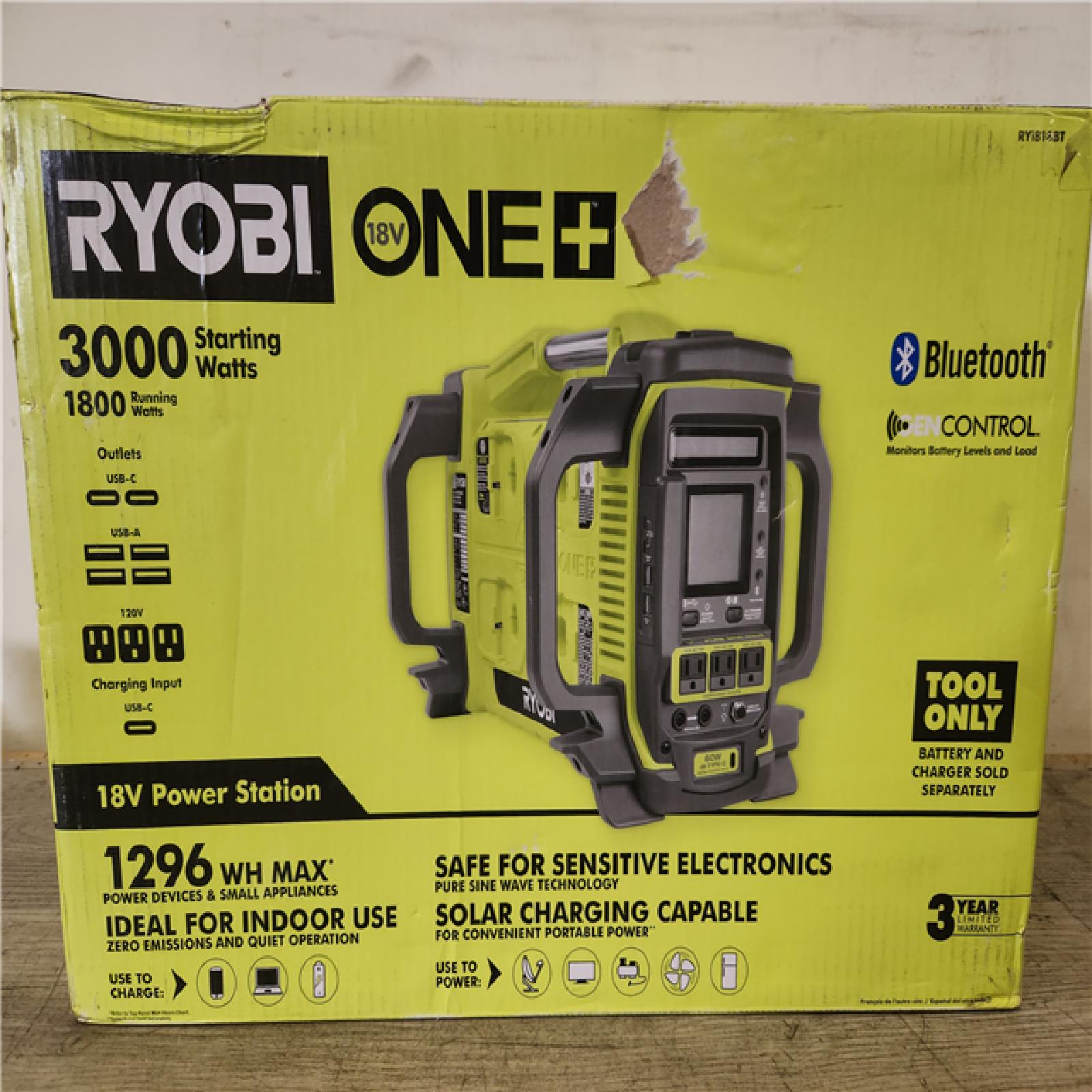 Phoenix NEW RYOBI 18V ONE+ 1800-Watt Portable Battery Inverter Power Station/8-Port Charger (Tool Only)
