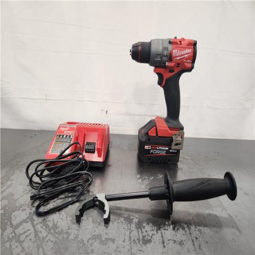 AS-IS- Milwaukee Tool M18 FUEL 1/2  Hammer Drill/Driver with 5.0 AH and Charger - 48-59-1850