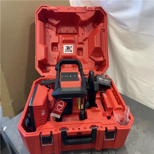 AS-IS - Milwaukee M18 2000 Ft. Red Exterior Rotary Laser Level Kit with Receiver and Receiver Clamp