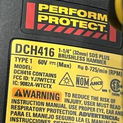 AS-IS DEWALT FLEXVOLT 60V MAX Cordless 1-1/4 in. SDS Plus Rotary Hammer (Tool Only)