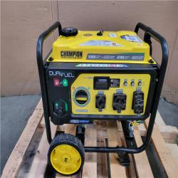 CALIFORNIA AS-IS CHAMPION 5 300 STARTING WATT 4 250 RUNNING WATT DUAL FUEL GENERATOR