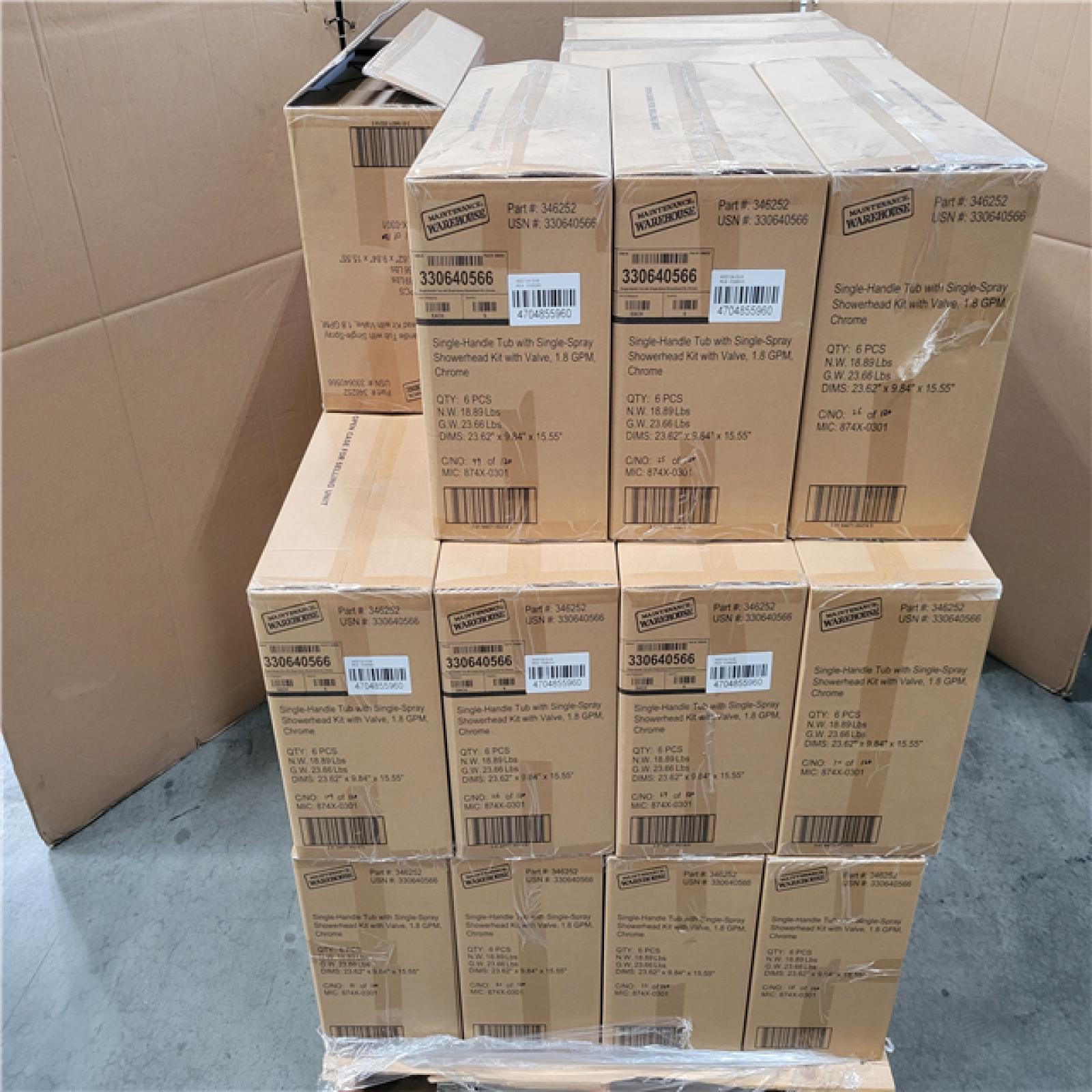 CALIFORNIA NEW SINGLE-HANDLE TUB WITH SINGLE SPRAY SHOEERHEAD KIT WITH VALVE PALLET
