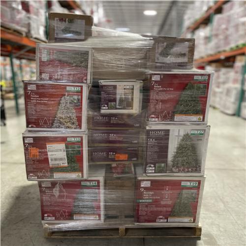 DALLAS LOCATION - AS-IS - ASSORTED CHRISTMAS TRESS & GARLANDS PALLET